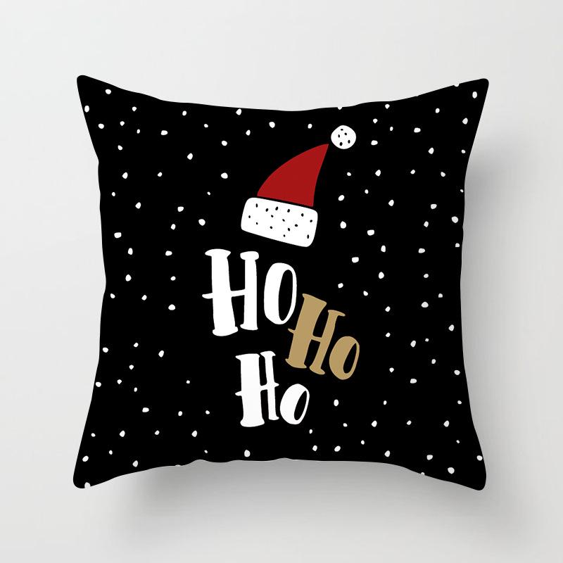 Santa Claus Christmas Tree Pillow Cover Cushion Cover Home Soft Decor