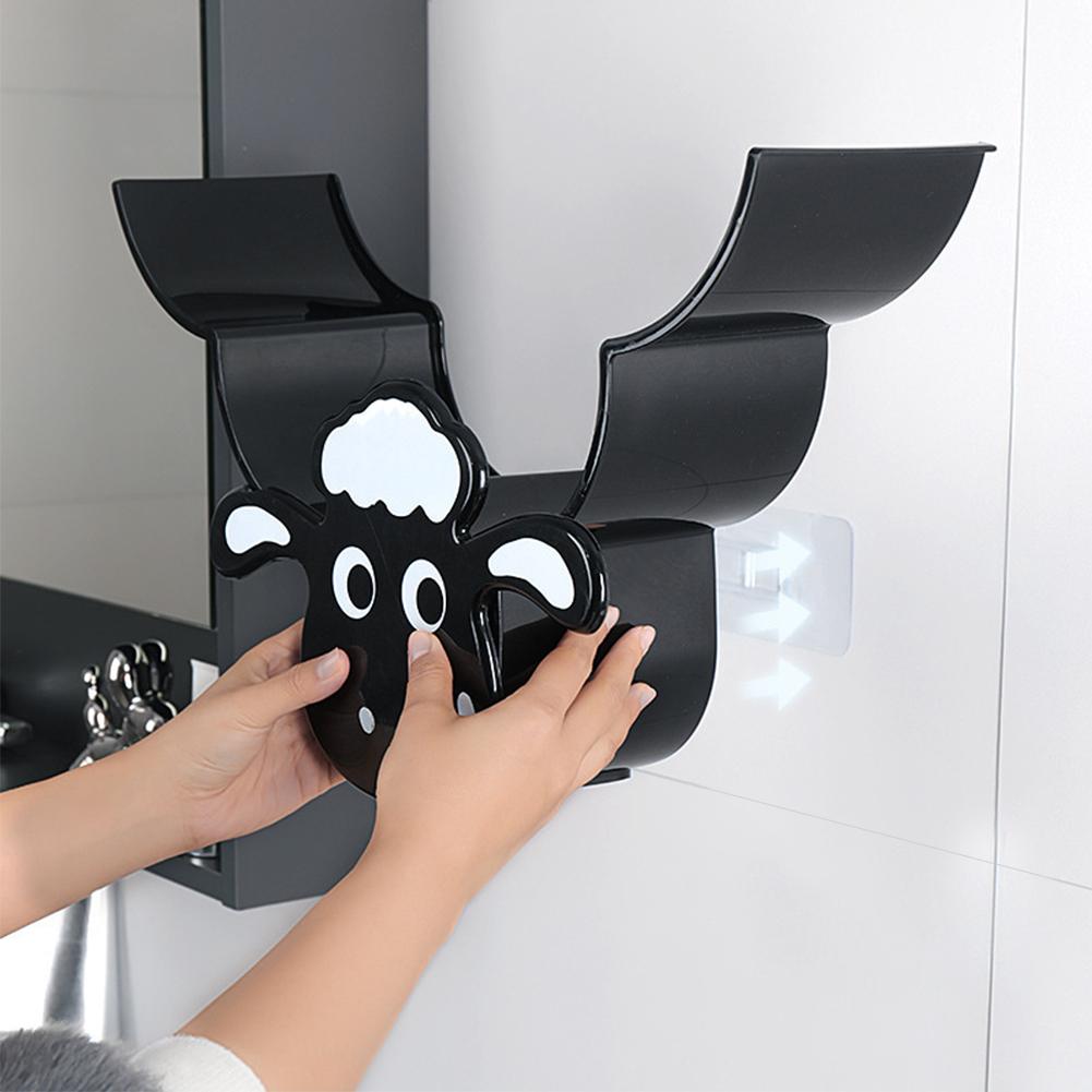 Cute Toilet Paper Roll Holder Wall Mounted Paper Storage Rack Bathroom Toilet Paper Stand Sheep Wangwang Dog Roll Shelf for Home