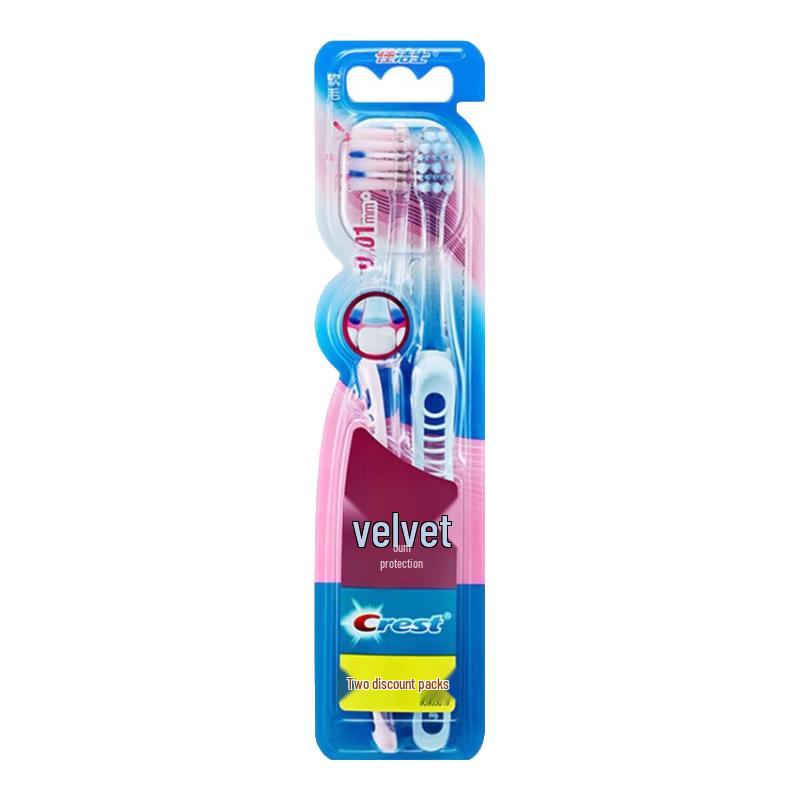 Crest Velvet Soft Bristle Toothbrush, 2-Pack