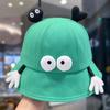 New cute cartoon fisherman hat children spring and summer little monster sunshade sunscreen basin hat shows small face
