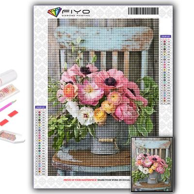 5D Diamond Painting Full Diamond Potted Flowers Diamond Painting Handmade Diy Diamond Mosaic Painting Home Decoration