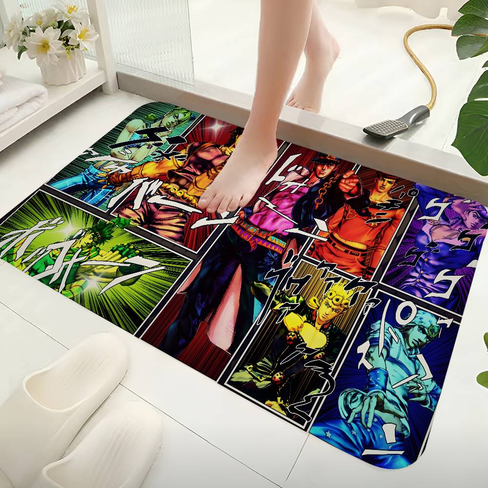 Anime JoJos Bizarre Adventure Bathroom Mat Kids Room Bedroom Decoration Balcony Anti Slip Doormat Living Room Welcome Rug