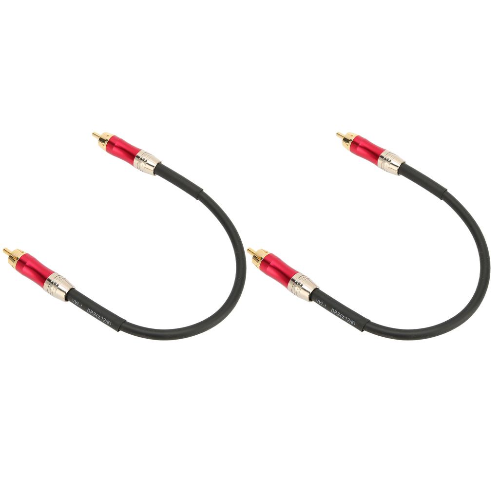 2 ks RCA kabel Profesionální dvojitě stíněný pozlacený konektor RAC na RCA samec-samec kabel pro