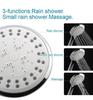 Portable High-Pressure Bathroom Shower Head with 3 Modes ABS Finish Hand Shower Accessory for Shower Room