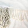 Long White Pearl Fringe Trim Beaded Tassel Clothes Lace Diy Hand-Decorated Pendant Beaded Edging Webbing Dress Sew Accessories