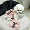 Thin Dogs Polka Dot Lace Dress Breathable Pet Tutu Skirt Polka Dot Cat Dress  For Small Dogs Cats