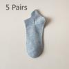 5 Pairs of Women's Summer Thin Girdle Waist Deodorant Breathable Sports Cotton Socks