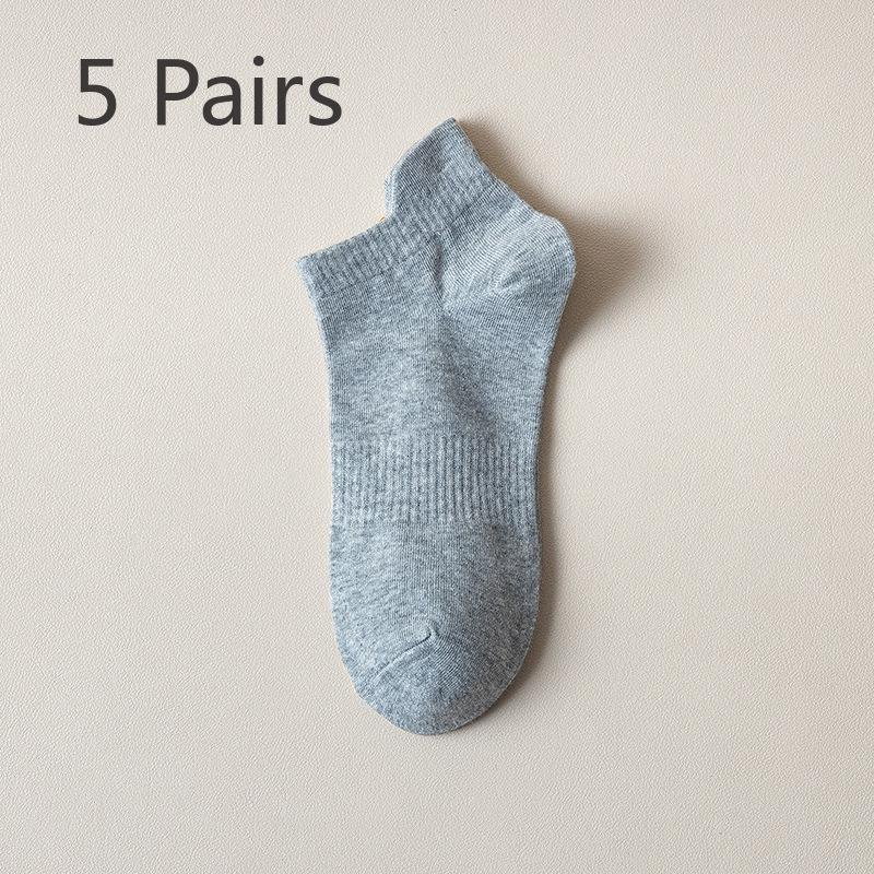 5 Pairs of Women's Summer Thin Girdle Waist Deodorant Breathable Sports Cotton Socks