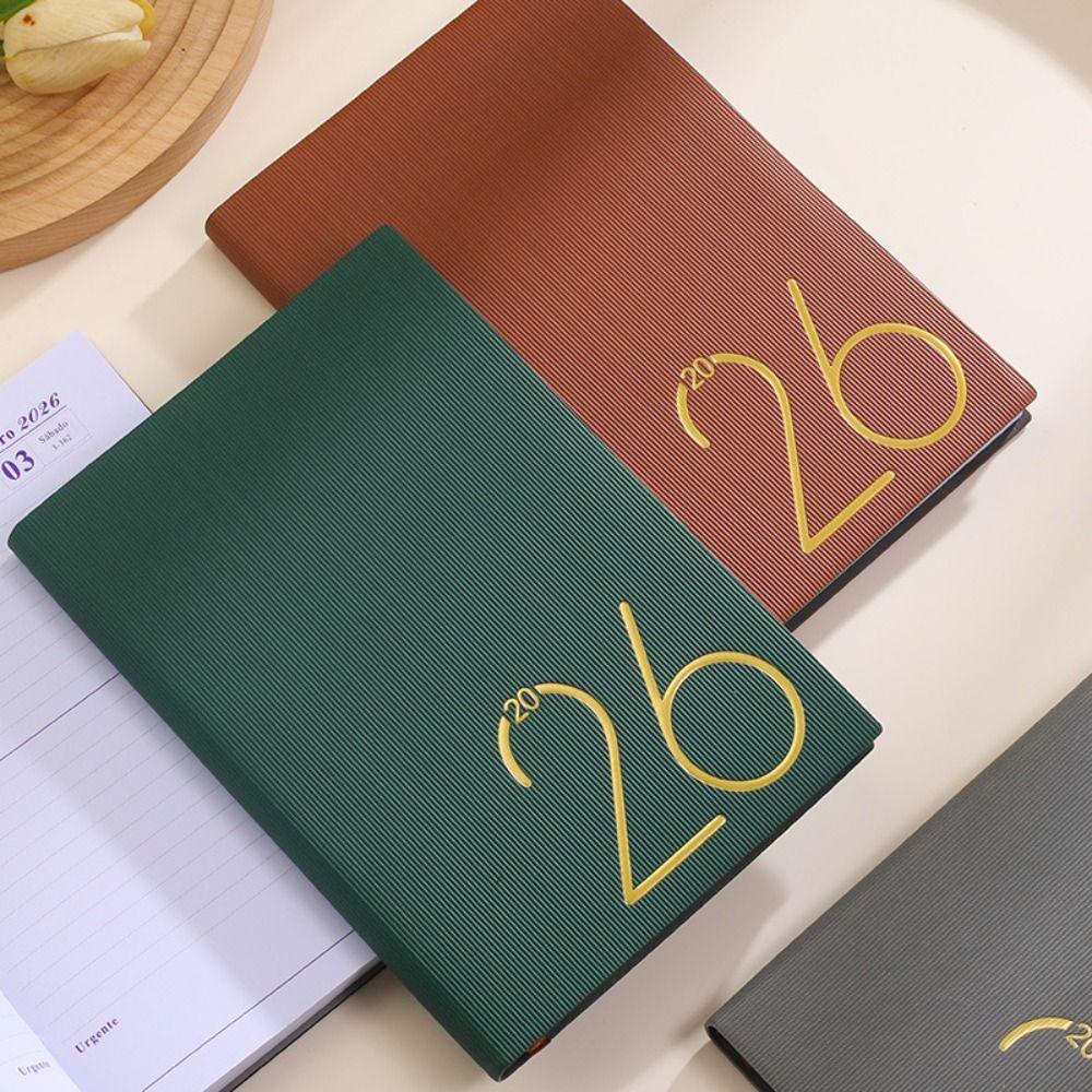 12 Months 2026 Schedule Planner Notepad English To-do List Notebook Diary Writing Pads  Student