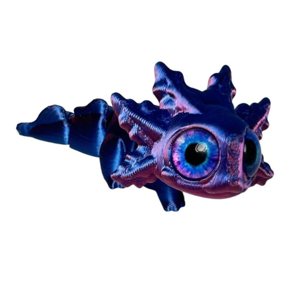 Simulation Eyes 3D Printed Miniature Salamander Model Colorful Salamander Figures Miniature Doll