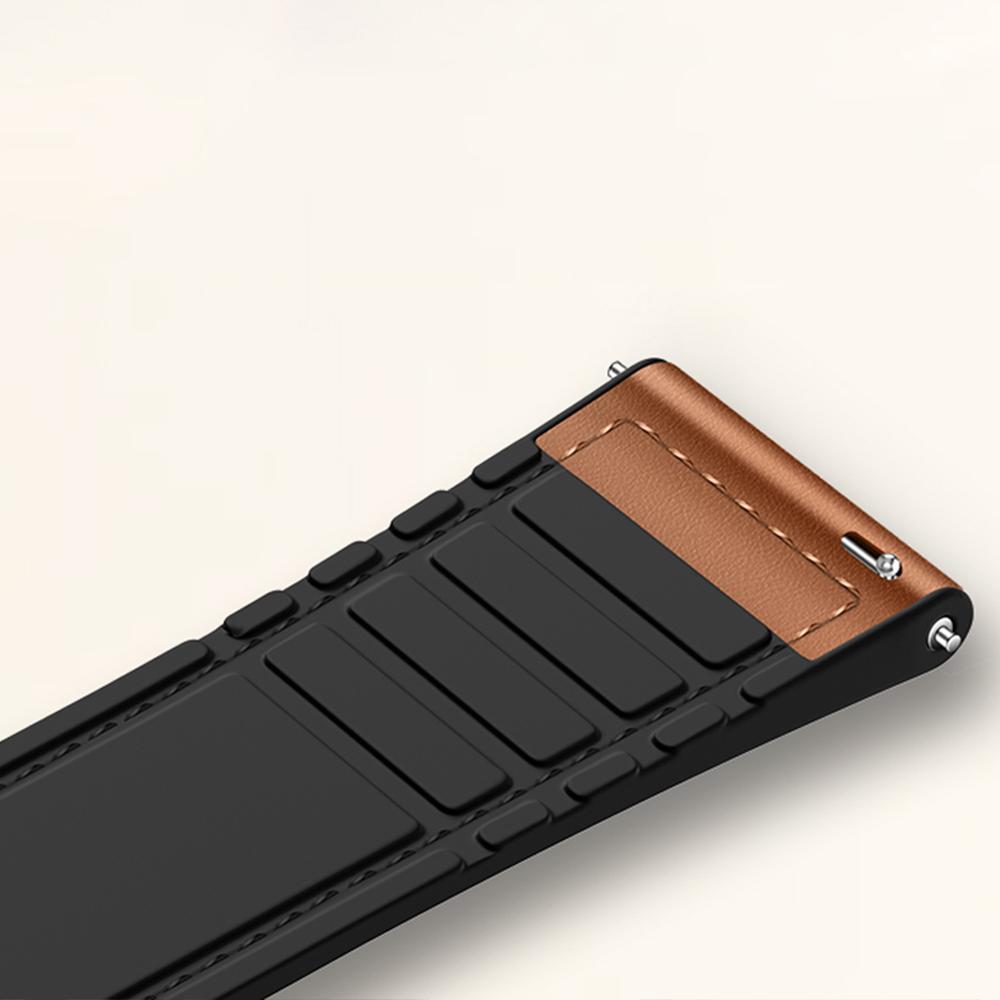 22mm 20mm Leather Silicone Strap for Huawei Watch GT6/GT6 Pro/5/GT5 GT4 3 46mm Replaceable wristband for Amazfit Bip 6/GTR/GTS4