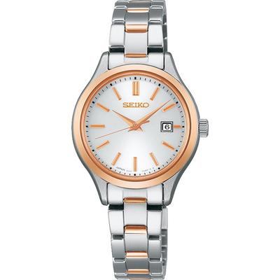 Seiko STPX096 (SEIKO SELECTION S-Serie Solar-Metallband Damen) Runde Uhr Edelstahl Analog