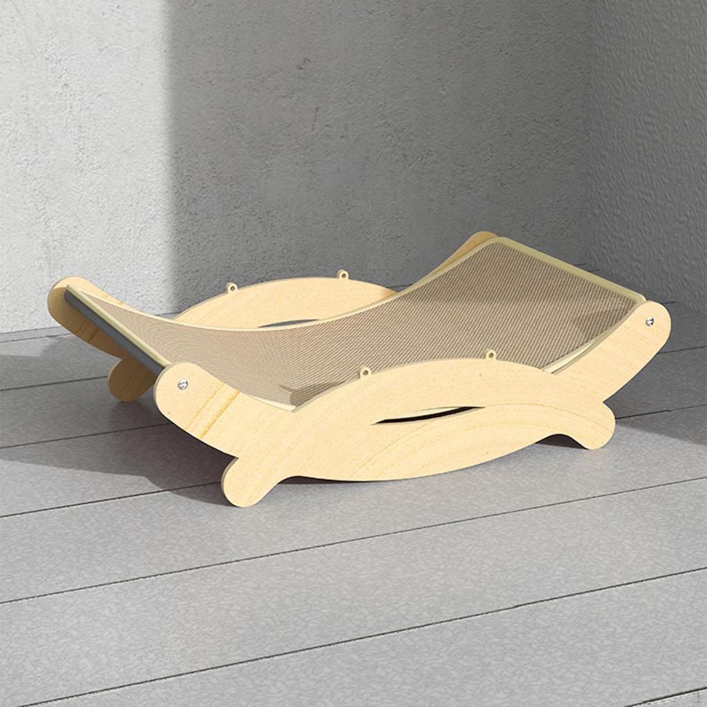 Kattelounge Klorebrett med Treramme for Klopleie og Avslapning