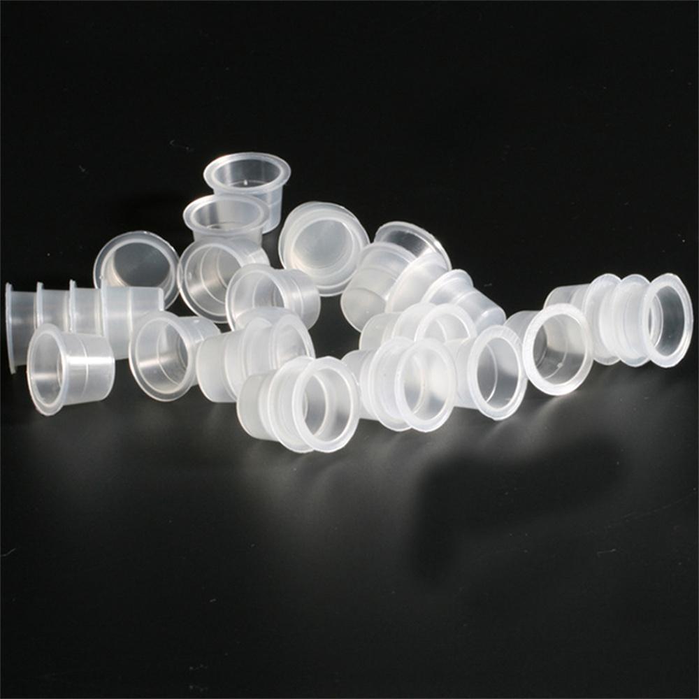 New 100 Pcs Ink Caps Plastic Cups Tattoo Supplies