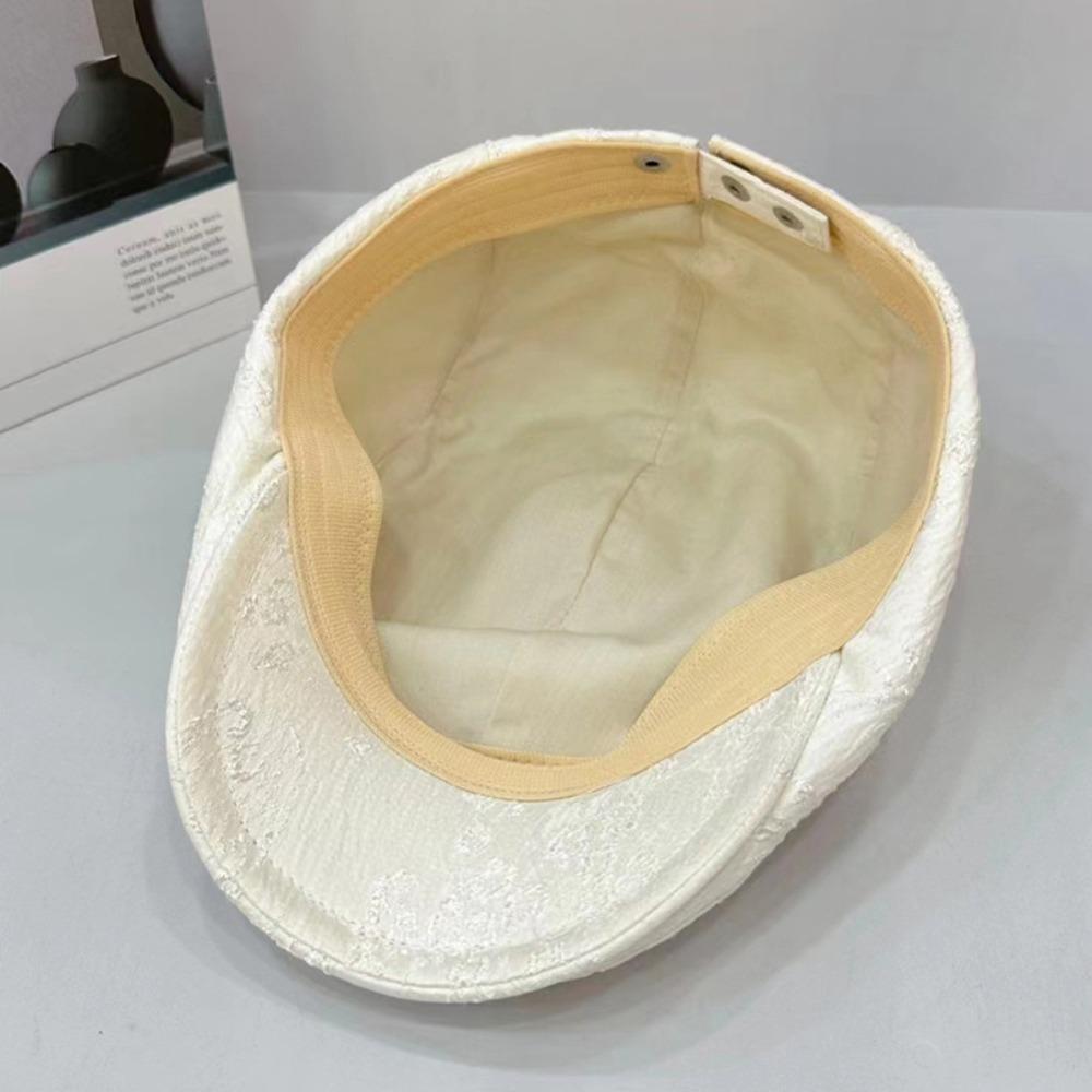 Cotton Jacquard Embroidered Berets Polyester Women Artist Hat Vintage Chinese Forward Hat Spring