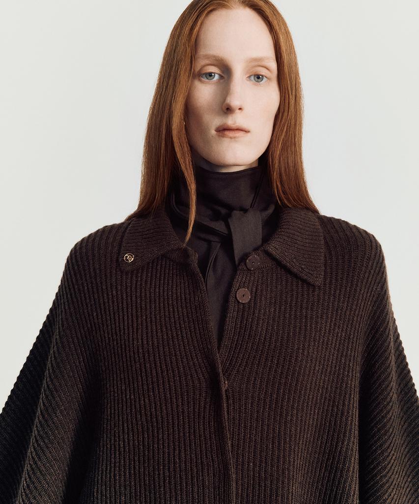 Meibeoyu Roddie Cape Knit Jacket _ Brown