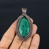 Malachite Pendant, 999 Copper Wire Wrapped Pendant Jewelry. Gift For Women Handmade Pendant Gemstone Jewelry