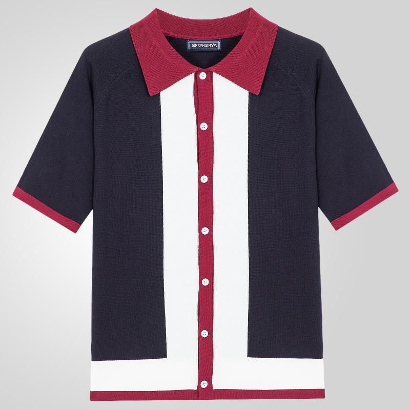 Neues Herren Poloshirt aus reiner Baumwolle mit überschnittenen Schultern, hochwertiger lockerer Schnitt für Fitness, vielseitig für das tägliche Training, kurzärmlig, lässig