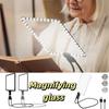 3-i-1 Handsfree Förstoringsglas Stor Spegel LED Förstoringsglas Hela Sidan Förstoringsglas Nära Arbete