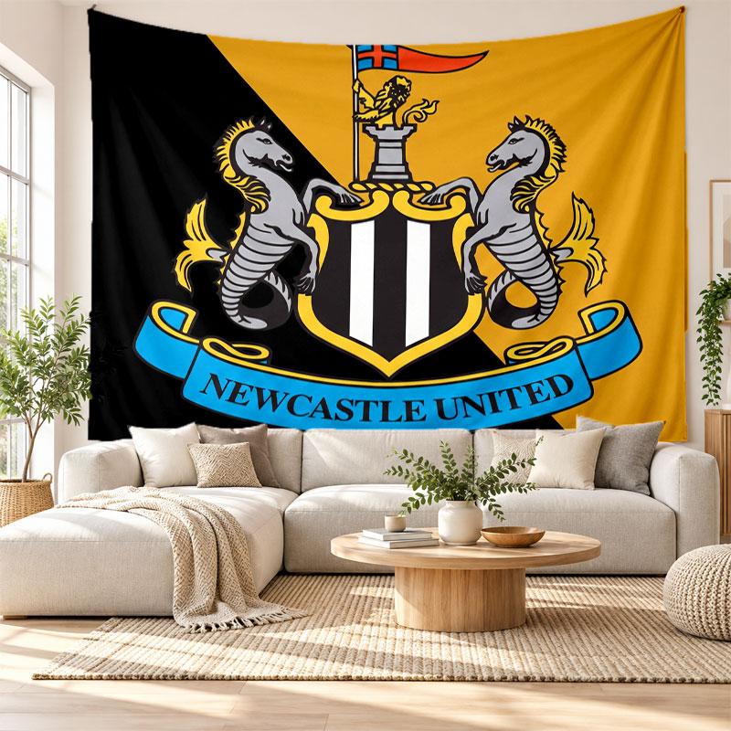 Newcastle United Football Wall Tapestry, Soft Fabric Wall Hanging, Decorative Backdrop For Bedroom Home Wall Art