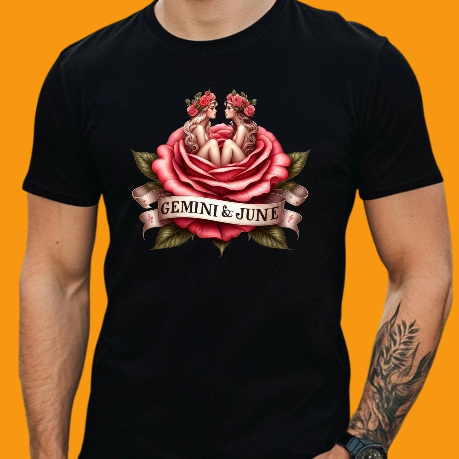 T-Shirt Herren Blumen Geburtsmonat und Sternzeichen M