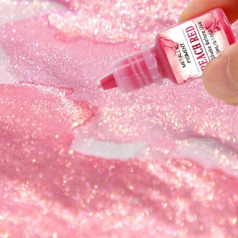 24 Bottles Ink Set Epoxy Resin Dye Jewelry Making Supplies Intense Pigment Colors Suitable for Crafting and Jewelry