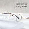 Retro Metal Small Oval Anti Blue Light Reading Glasses For Woman And Man Presbyopic Glasses With Diopter +1.0 +2.25 +2.75 +3.0