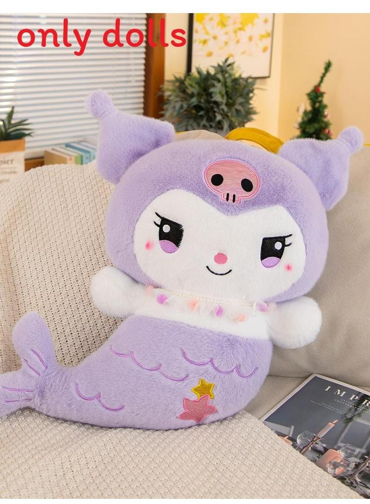 Cute My Melody Cartoon Mermaid Plush Doll Pillow For Girls Gift And Bedroom Decor