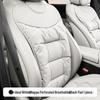 Luxury Nappa Leather Non-Slip Car Seat Cushions for Five-Seater - Thickened Design for Front and Rear Seats