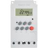 Minuterie programmable numérique 220V 25A (rail DIN) - 16 programmes, écran LCD, blanc