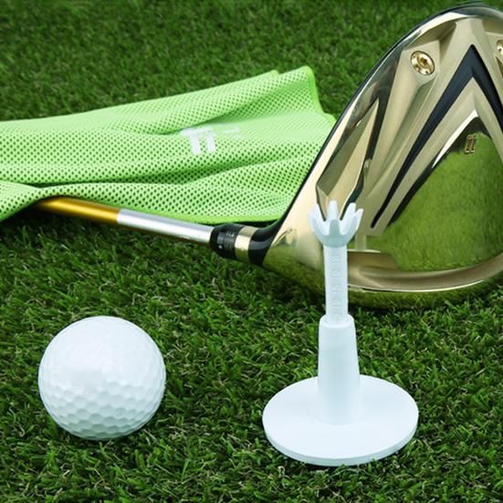 2Pcs Golf Tee with 53MM Base Height Adjustable Golf Aid Driving Range Indoor Outdoor Bendable Rubber Golf Ball Holder Golf