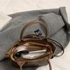 IELGY Woven Style Portable Bucket Bag Simple Commuter Messenger Bag