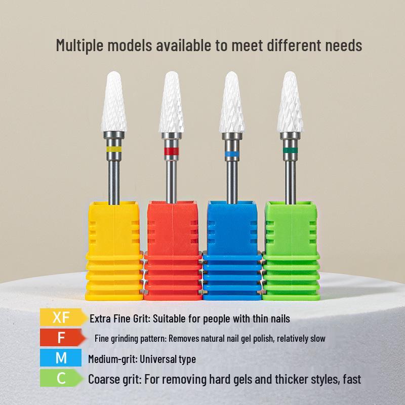 Ceramic Nail Grinding Head: Corn & Umbrella Types for Polish and Dead Skin Removal