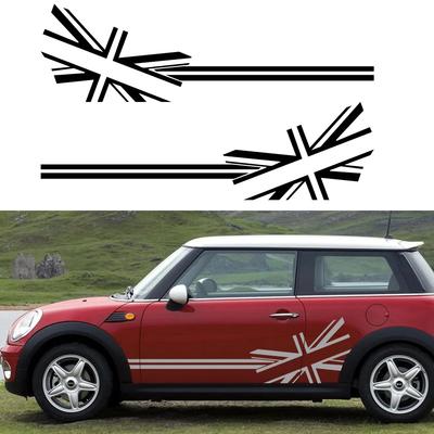 Car Sticker Union Jack Style Door Side Stripe Decor Decals For Mini Cooper R56 R57 R58 R50 R52 R53 R59 R61 R60 F60 F55 F56 F54