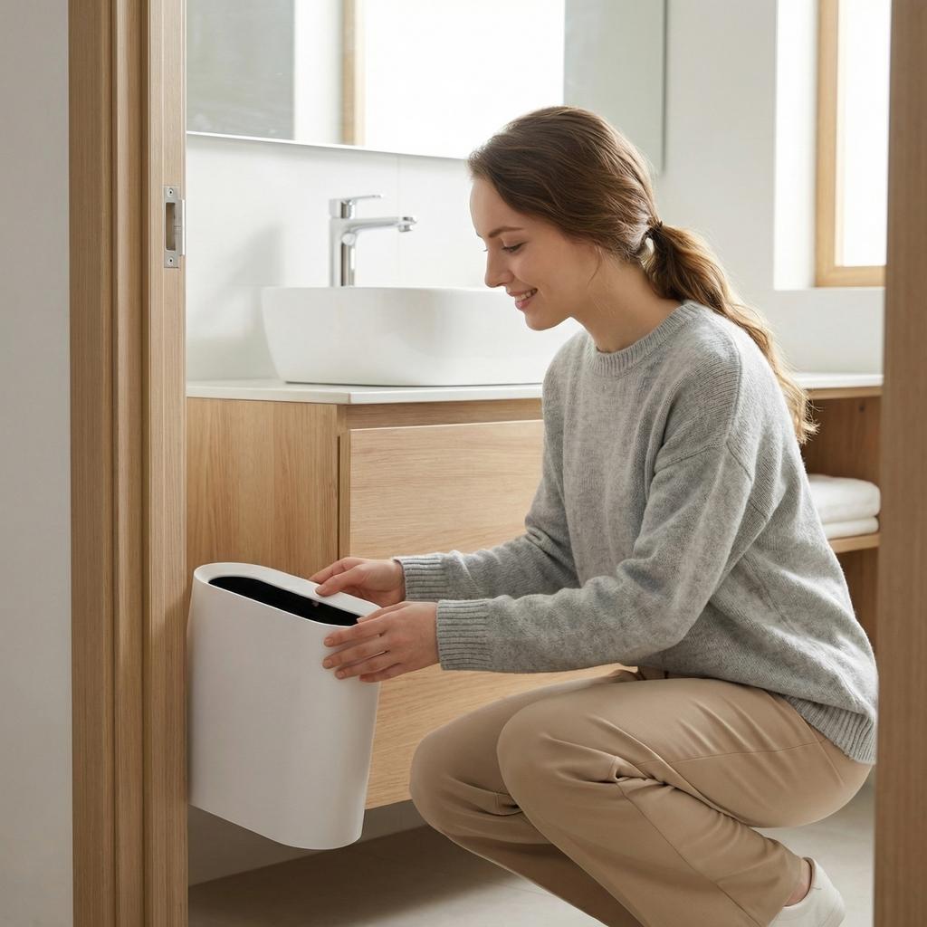 Creative Living Room Bathroom Homestay Crevice Trash Can