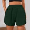 Modische Damen-Shorts mit elastischer Taille und weitem Bein, einfarbig, lässig, Sport-Shorts