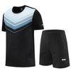 Mens Quick-Dry Sport Set Short Sleeve T-Shirt Shorts Basketball Running Gym Workout