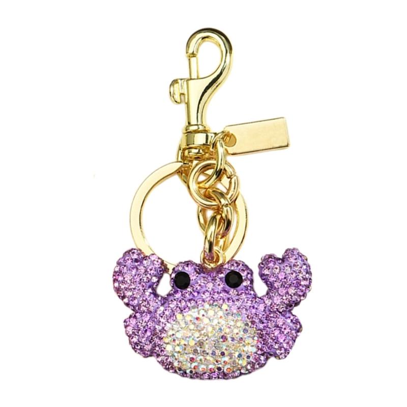 Elegant Crab Keychain With Dazzling Rhinestones Elegant Handbag Charm Sparkling Bag Charm For Bags And Keys In 3 Trendy Colors