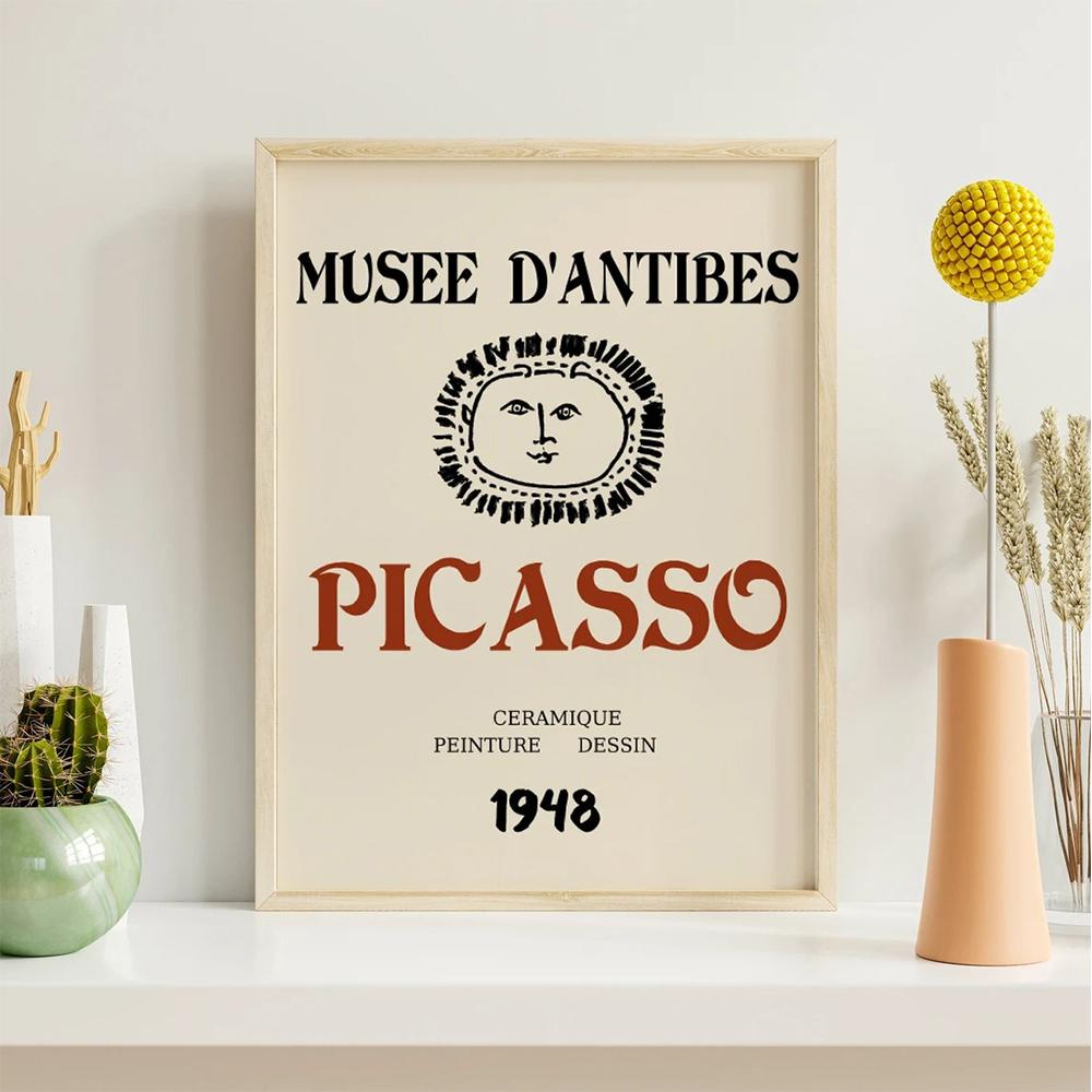 

Модная галерейная стена Выставка Матисс Пикассо Музей Баухаус Настенное искусство Холст Живопись Постеры Для Гостиной Домашний декор 50x70cm Unframed