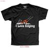 I Love Edging T Shirt Vintage Graphic Soft Casual Top For Everyday Wear Breathable Stylish Designer Clothes Vintage