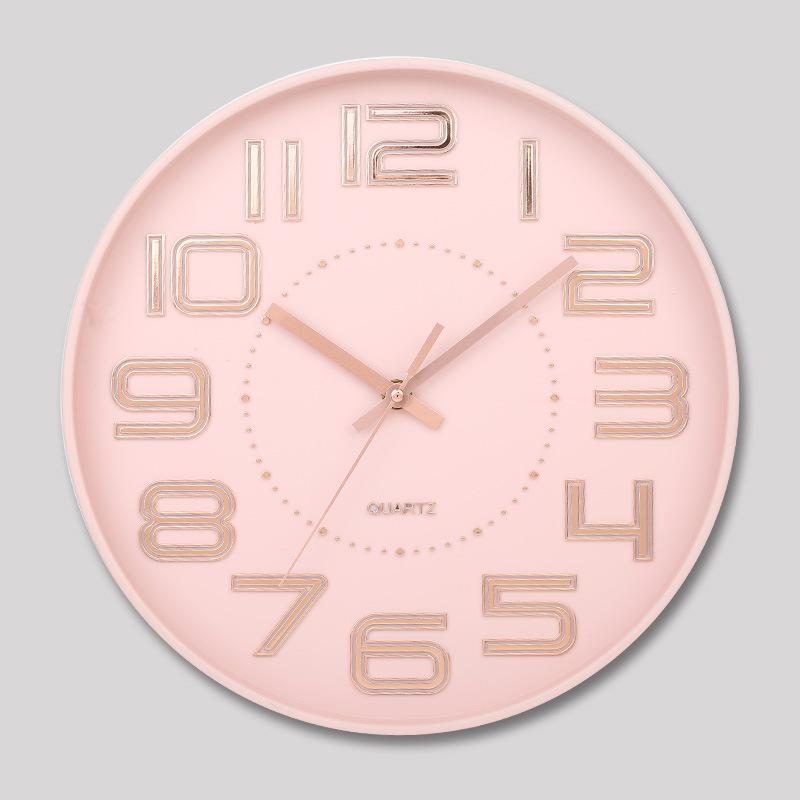 12 Inch 30CM Silent Wall Clock, Creative and Fashionable, Three-dimensional Digital Minimalist Clock for Home Living Room