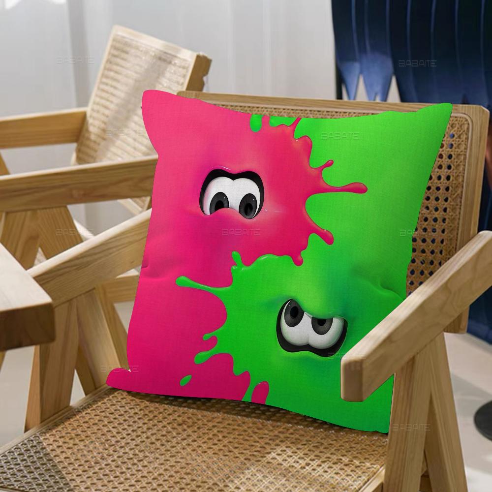 Splatoon Pillow Gift Home Office Decoration Bedroom Sofa Car Cushion Cover Case 45x45