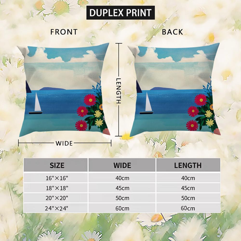 H-Henry Art Pillow Case For Car Sofa Decorative Home Double-sided Print Plush Square Throw Pillow Cushion Cover