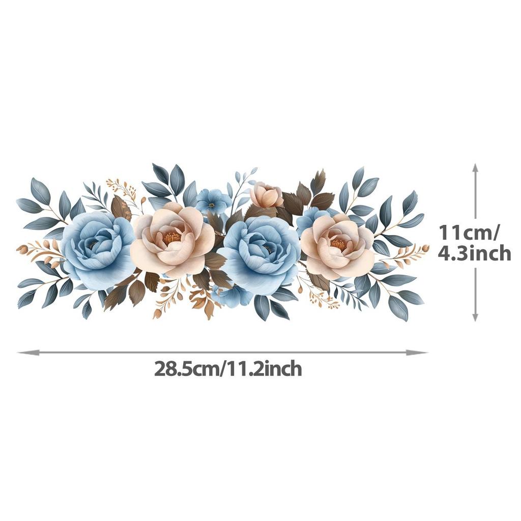 Large Flowers 28.5cm Wide, Easy To Print Iron-On Transfers, Towels, Clothing Stickers, DIY, Sweatshirts, T-Shirts, Heat-Adhesive Decals