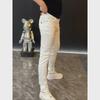 2024 Summer Men's White Slim Fit Jeans - European Style, Simple, Fashionable, All-Match Casual.