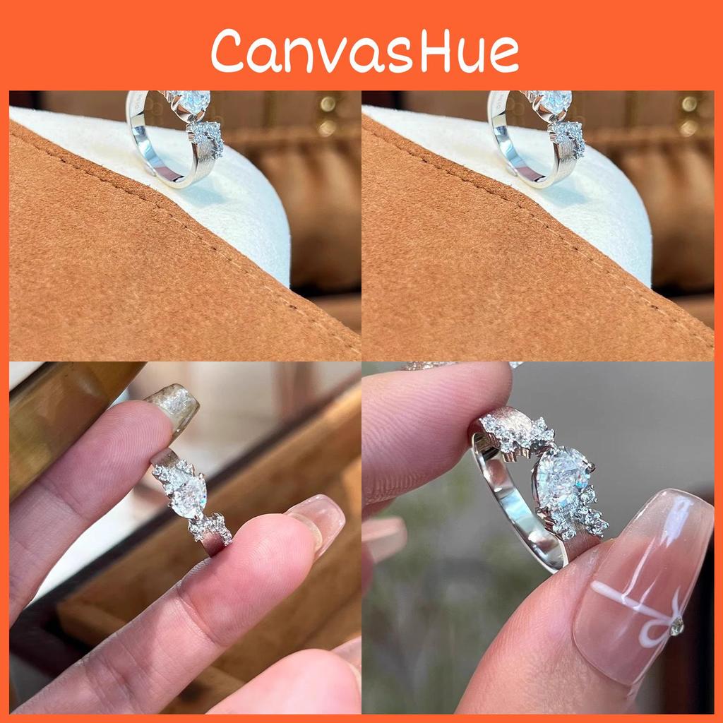 Adorable Korean Fashion Adjustable Copper Ring With Sparkling Starry Zircon Stones For Women