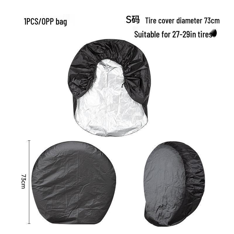 Car Spare Tire Protective Cover - Sunproof & Dustproof 190T Polyester Taffeta Storage Bag