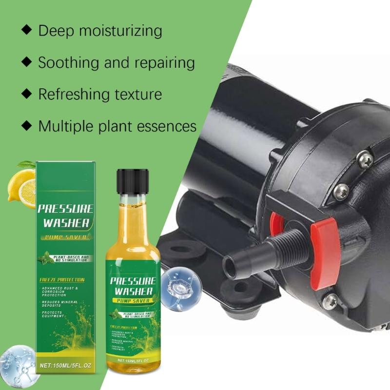 150ml 5fl oz Pressure Washer Pump Saver Flexible Pour Hose Pump Crankcase Oil Saver Antifreeze Agent Protects Equipment