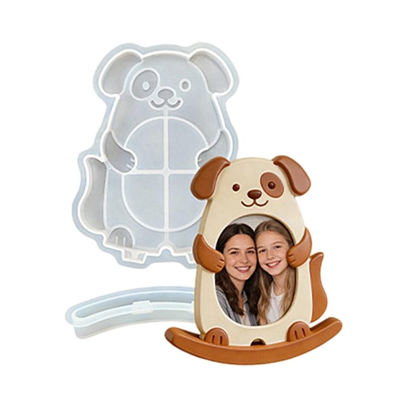 Flexible Silicone Craft Mold for Picture Frames With Rocking Base Desktop Ornament Mould Jewelry Tool