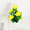 Artificial Plants Small Bonsai Home Christmas Wedding Decoration Fake Flowers Rose Potted Ornament Office Garden Desk Accessory